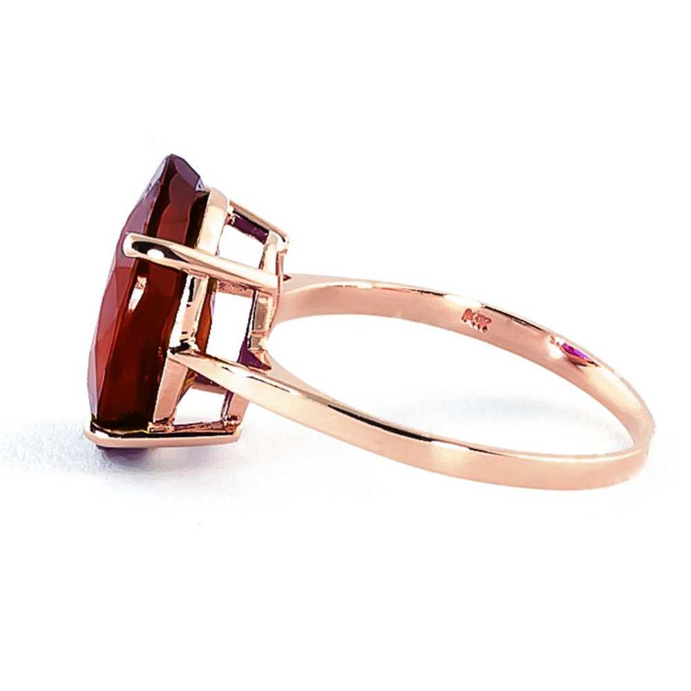 14K. SOLID GOLD RING WITH NATURAL OVAL RUBY - Picture 5 of 8